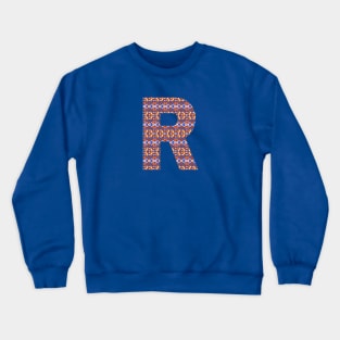 Monogram Letter R- geometric pattern Crewneck Sweatshirt